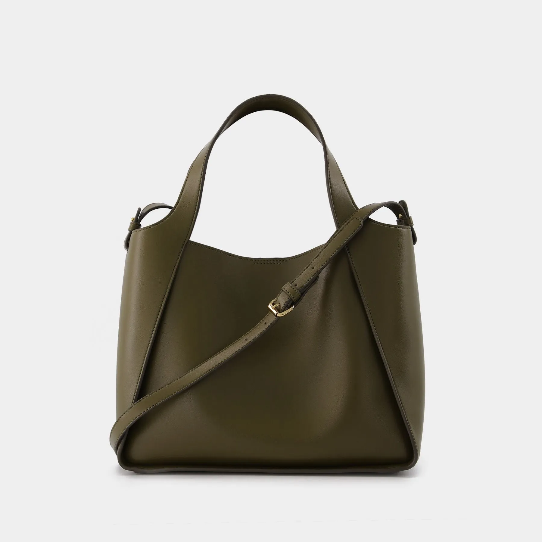 Stella McCartney  Tote Logo Crossbody in green synthetic leather