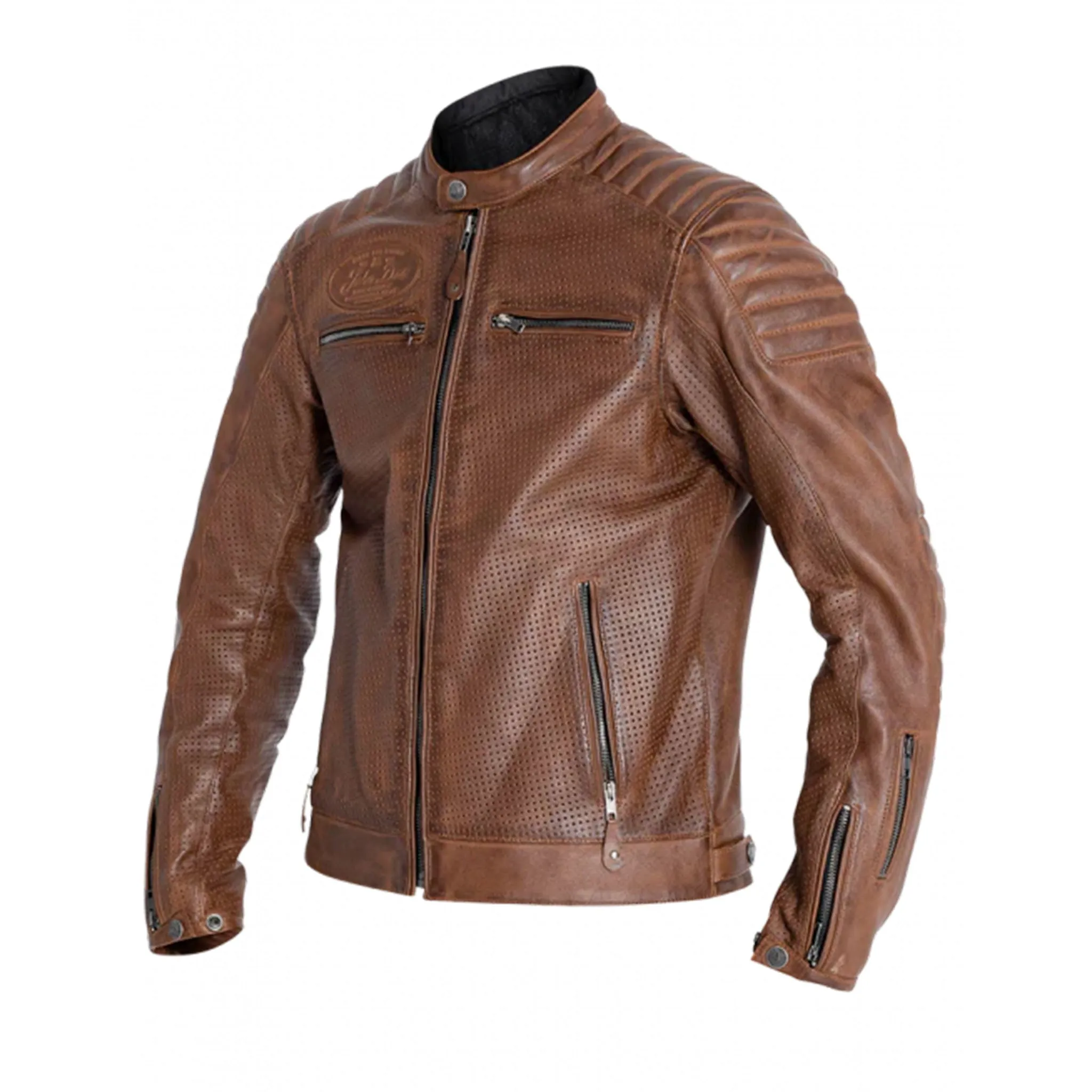 STORM LEATHER JACKET | TOBACCO