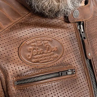 STORM LEATHER JACKET | TOBACCO