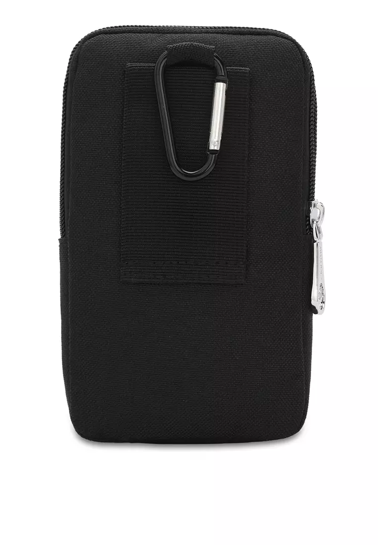 Swiss Polo Travel Zip Pouch / Belt Bag - Black