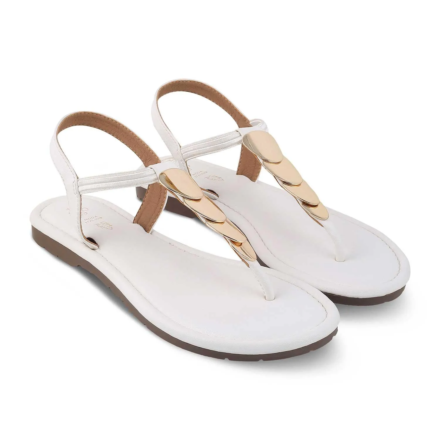 The Sine White Women's Dress Flats Tresmode