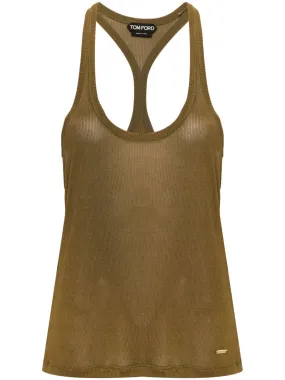 TOM FORD racerback tank top - Brown