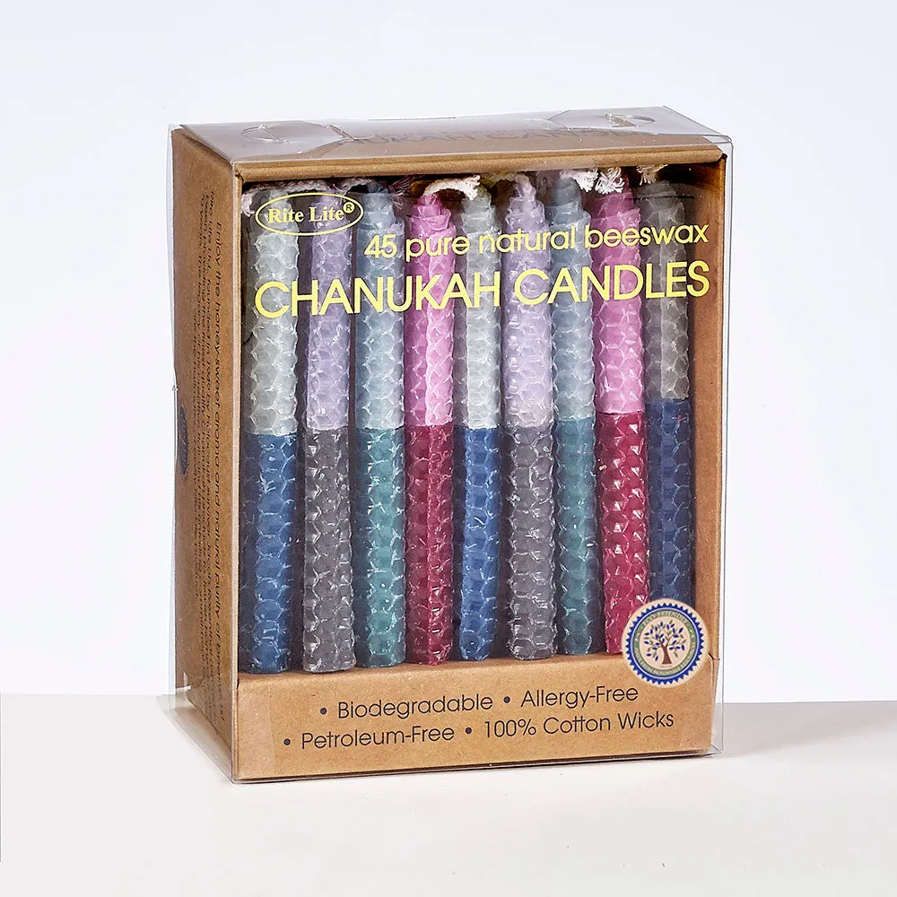 Two-tone Pastel Beeswax Chanukah Candles