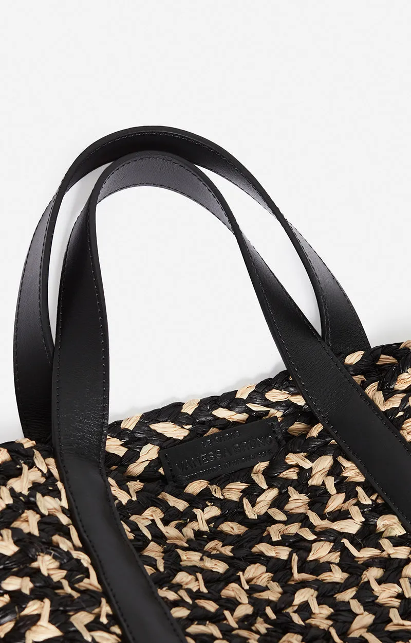  Vanessa Bruno      Raffia S Cabas Tote - Sand/Black 