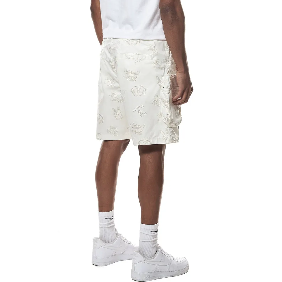 Varsity Lounge Windbreaker Shorts - Chalk