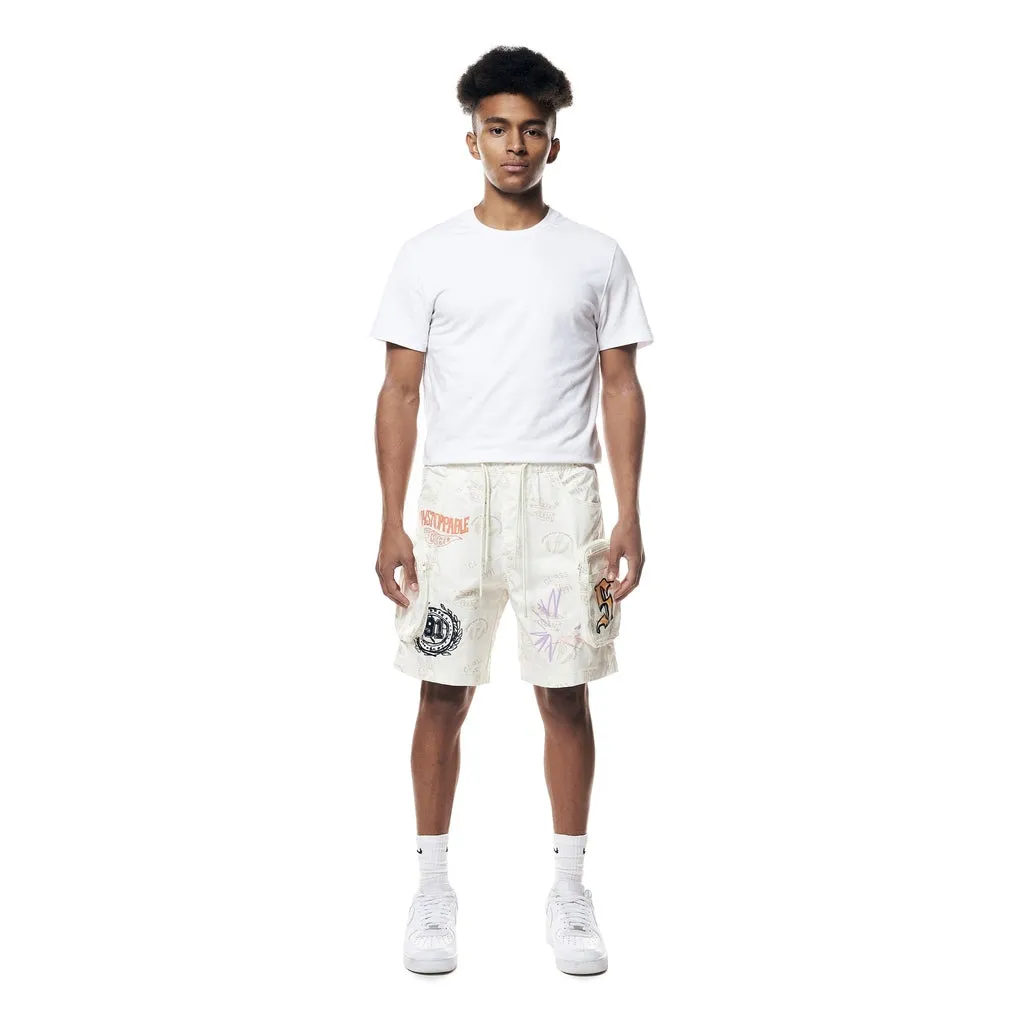 Varsity Lounge Windbreaker Shorts - Chalk