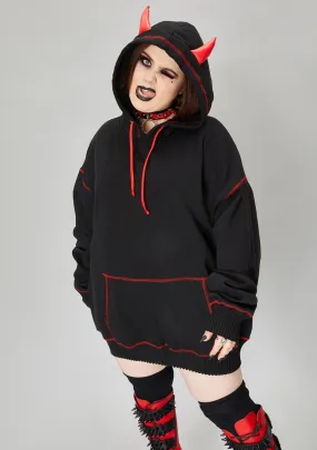 We're Calling All Devils Horned Hoodie Sweatshirt-