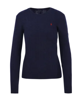 WOMAN RALPH LAUREN BLUE WOOL PULLOVER