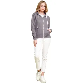 Women's Slim-Fit Casual Zip-up Hoodie Lightweight Sweatshirt