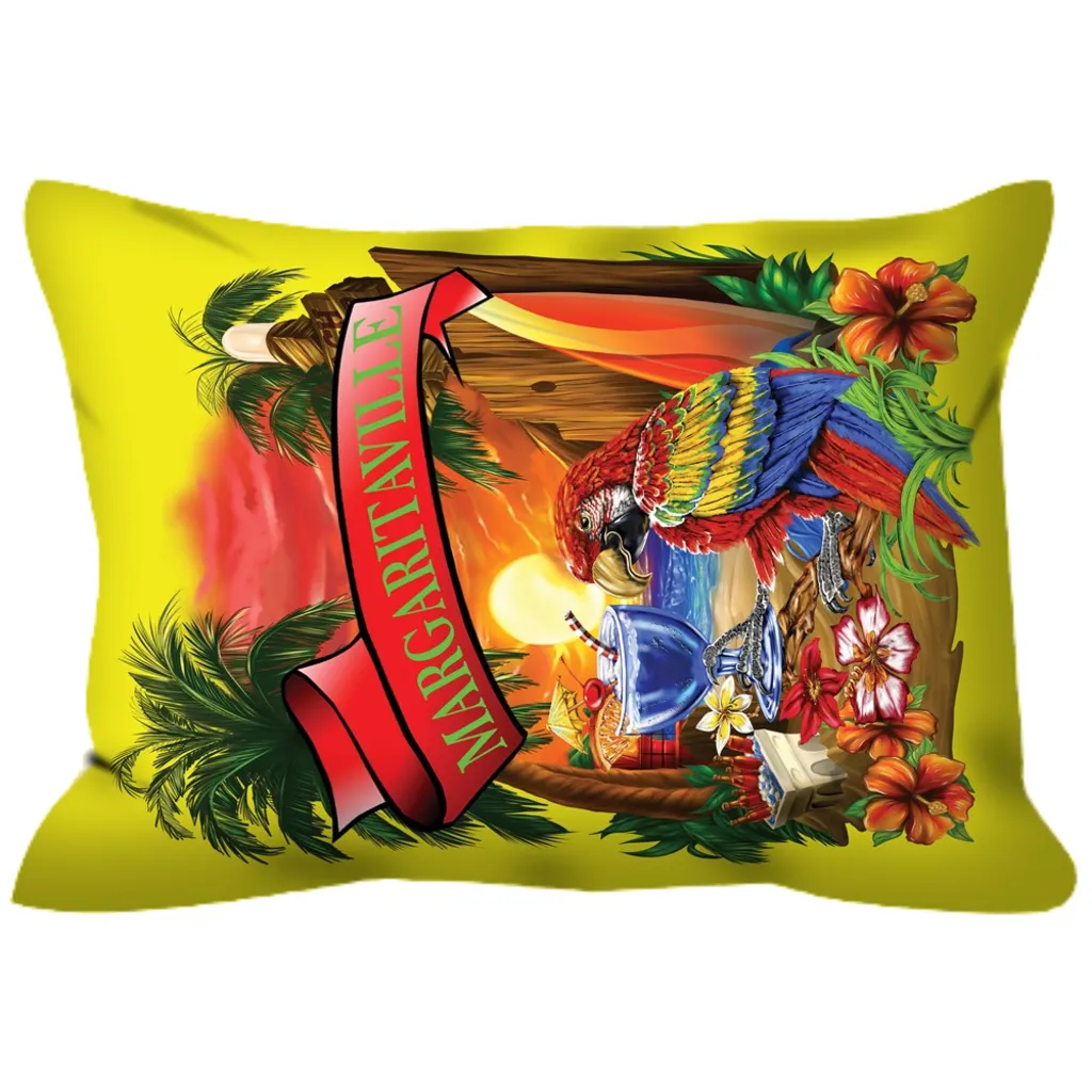 Yellow Margaritaville Parrot Outdoor Pillows